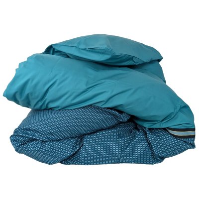LINNEA Housse de couette 260x240 cm percale de coton gustav vert emeraude