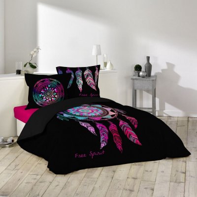DOUCEUR D INTERIEUR Housse De Couette Porte-Bonheur 240x260cm, 2 Personnes, 100% Coton