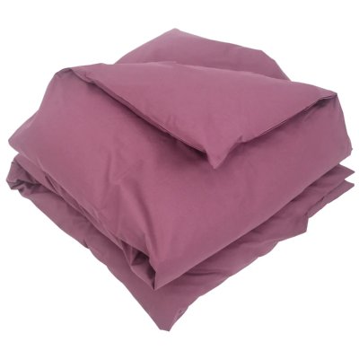 LINNEA Housse de couette uni 100% coton alto 300x240 cm - Violet Raisin