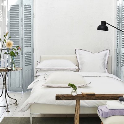 DESIGNERS GUILD Housse De Couette Unie En Percale De Coton, Astor - Xl