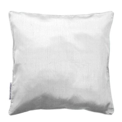 Housse de coussin +encart 40 x 40 cm shantung uni shana Blanc