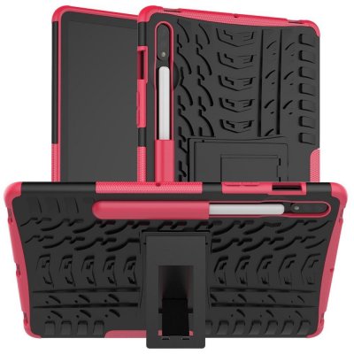 HTDMOBILES Housse Etui Coque Rigide Anti Choc pour Samsung Galaxy Tab S7 et S8 T870 / T875 (11 Pouces) - Rose