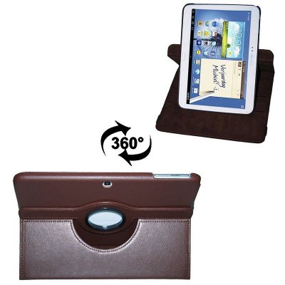 YONIS Housse &Eacute;tui Samsung Galaxy Tab 3 10 P5200 Protection Integral Support 360 Marron - 