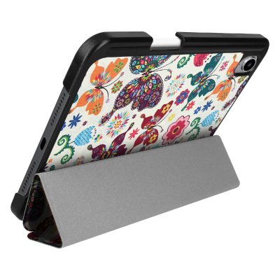 AVIZAR Housse Papillons pour iPad Mini 2021 Support Multiposition Vid&eacute;o et Clavier