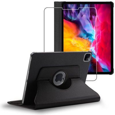  Housse pour iPad Air (2020) 10.9, iPad Air 4 Support Rotatif 360 PU Cuir , Noir + Film VERRE Tremp&eacute;