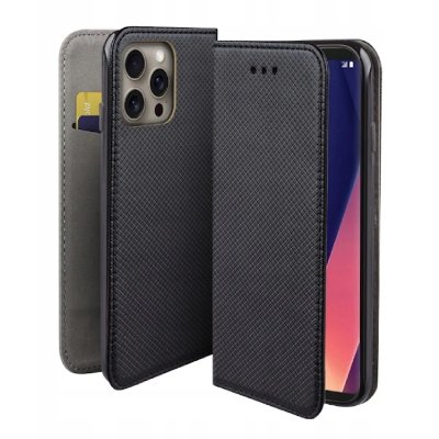 HTDMOBILES Housse pour iPhone 16 Pro - etui coque pochette portefeuille + film ecran - NOIR MAGNET