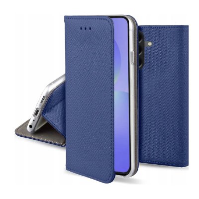 HTDMOBILES Housse pour Samsung Galaxy A37 5G - etui coque pochette portefeuille + film ecran - BLEU MAGNET
