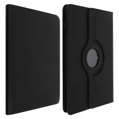 AVIZAR Housse pour Tablette 10 pouces Etui Universel Clapet Fonction Stand Rotatif 360&deg; Noir 