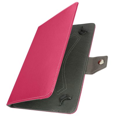 AVIZAR Housse pour Tablette 10 Pouces Universelle Effet Cuir Vieilli Support Vid&eacute;o Fuchsia