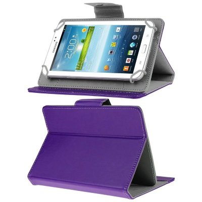 YONIS Housse Protection &Eacute;tui Pliable Simili Cuir Violet Pour Tablette Tactile 7 Pouces 