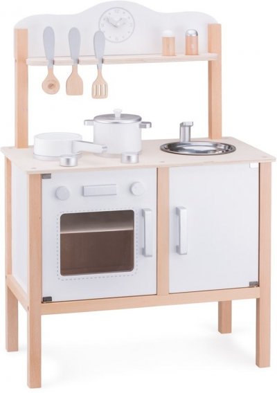  Houten Kinderkeuken Bon Appetit Wit - 55 x 30 x 89 cm
