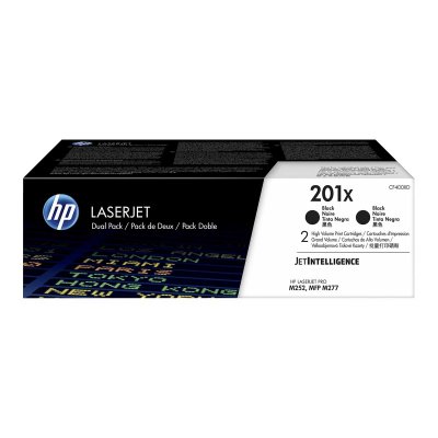 HP  201X, Pack 2 toners haute capacit&eacute; noir