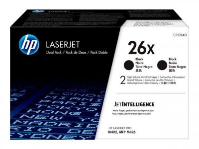 HP  26X, pack 2 toners haute capacit&eacute; noir