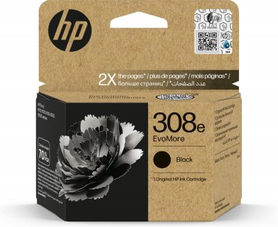 HP  308e Cartouche d&acute;encre authentique Noir EvoMore 