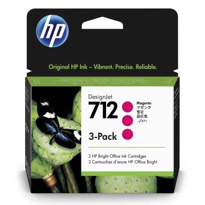 HP  712 Original Magenta 3 pi&egrave;ce(s)