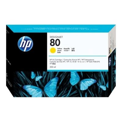 HP  80 cartouche d'encre jaune 350 ml