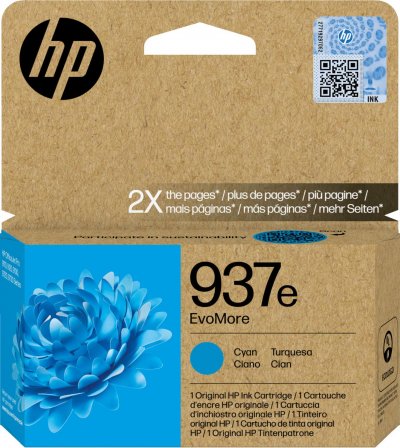 HP  937e Cartouche d&acute;encre authentique Cyan EvoMore 