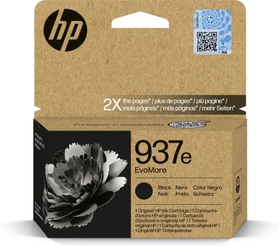 HP  937e Cartouche d&acute;encre authentique Noir EvoMore 