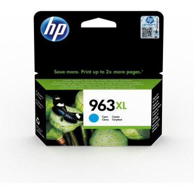 HP  963 XL Cartouche d encre cyan grande capacit&eacute; authentique 3JA27AE pour  OfficeJet Pro