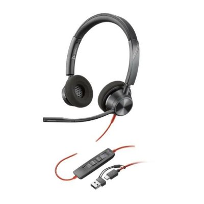 POLY Hp Bw 3320 Stereo-m Usb-c +usb-c/a Voip Headphones Argent&eacute;