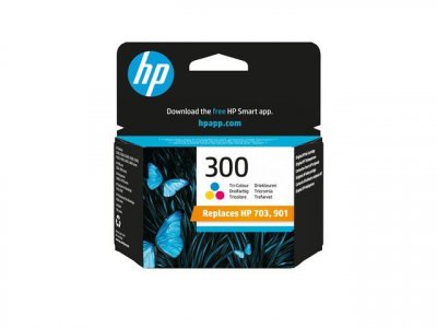 HP  Cartouche dencre 300 dorigine cyan, magenta, jaune CC643EE