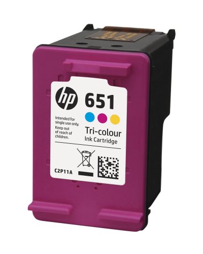 HP  ink cartridge no 651 tri-color hu noir