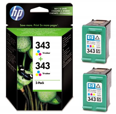HP  Pack de 2 cartouches encre  343 couleur