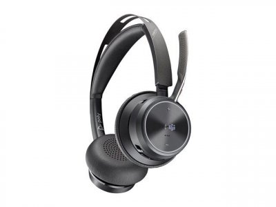 POLY HP  Micro-casque  Voyager Focus 2-M USB-C-C Adaptateur USB-C/A Socle de chargement