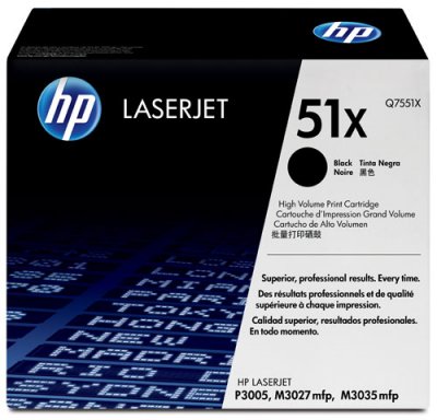 HP  Toner 51X Q7551X haute capacit&eacute; noir