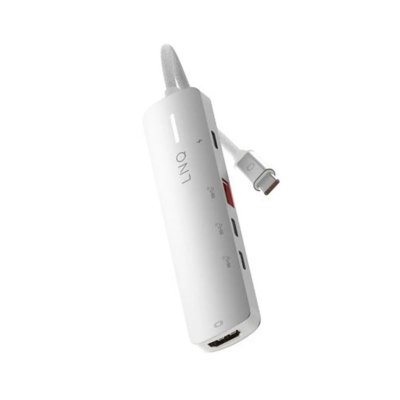 LINQ Hub USB-C Lnq Multiports 5 en 1 Pro 140 W Blanc