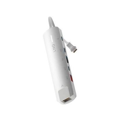 LINQ Hub USB-C Lnq Multiports 6 en 1 Pro 140 W Blanc