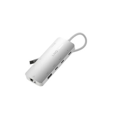 LINQ Hub USB-C Lnq Multiports 8 en 1 8K Pro 140 W Blanc