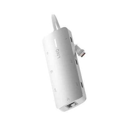 LINQ Hub USB-C Lnq Multiports 8 en 1 Pro 140 W Blanc