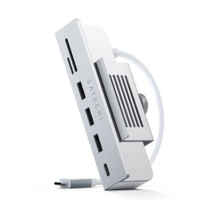 SATECHI HUB USB Type C 6 en 1  ST UCICHS Clamp pour iMac 24 2021 Argent