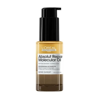 L OREAL PROFESSIONNEL PARIS Huile Bi-Phase R&eacute;paratrice Absolut Repair Molecular 30ml E4450900