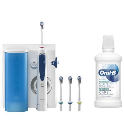 ORAL B Hydropulseur  Pack Oxy-Action Blanc et Bleu 