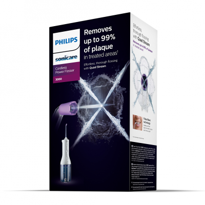 Hydropulseur Philips SONICARE HX3826/31 Jet dentaire sans fil Blanc