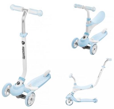 HYPERMOTION  5 en 1 - Trottinette &Eacute;volutive 50kg Max