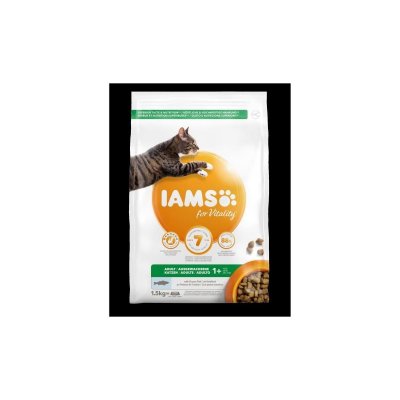 IAMS CHAT Iams Vitality Croquettes - Poissons De Locean - Pour Chats Adultes - Sac Refermable 1,5 Kg