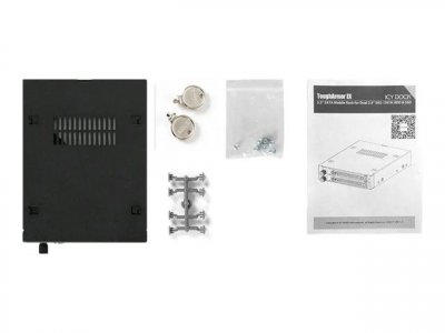 ICY DOCK  MB492SKL-B Obturateur de baie de lecteur Noir, Cadrage