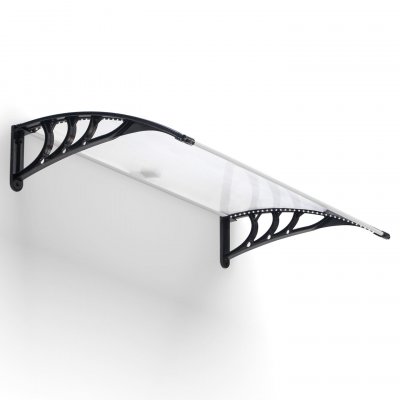 IDMARKET ID MARKET - Marquise d'accueil &agrave; LED solaire 80X120 cm polycarbonate