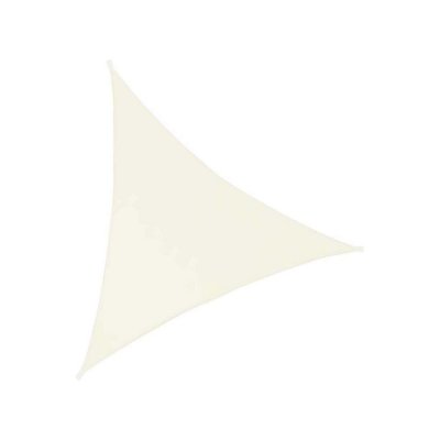 IDEPRICE  - Toile d'ombrage triangulaire 3 m&egrave;tres blanc cass&eacute;