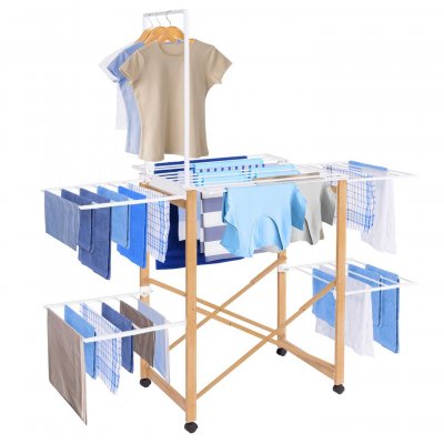 IDMARKET  - S&eacute;choir &agrave; Linge Deluxe Design Imitation Bois avec penderie