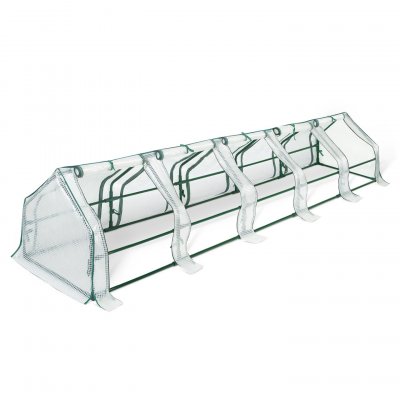 IDMARKET  - Serre ch&acirc;ssis de Jardin sp&eacute;ciale for&ccedil;age L. 300 CM Blanche