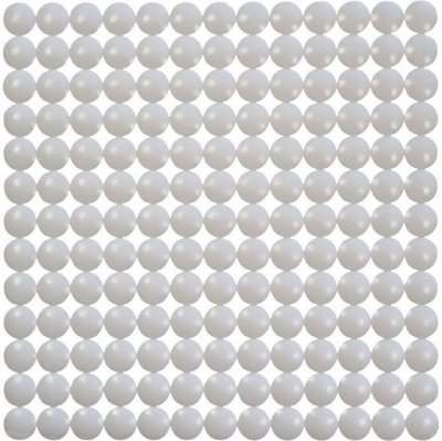 ID MAT IDMAT Blanc Tapis Fond &eacute;vier Bulles, 100% Polyester, Taille Unique