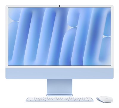 iMac 24'' ecran retina 4,5K 512GO SSD 24 GO RAM Puce M4 CPU 10 coeurs GPU 10 coeurs Bleu