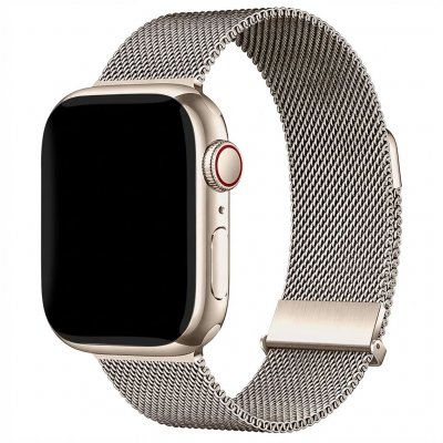IMOSHION  Bracelet magn&eacute;tique milanais Apple Watch  44/45/46/49 mm - Starlight
