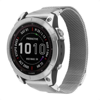IMOSHION  Bracelet QuickFit&reg; Milanais Garmin Watch  22 mm aansluiting - Argent