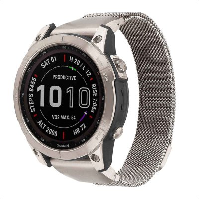 IMOSHION  Bracelet QuickFit&reg; Milanais Garmin Watch  22 mm aansluiting - Starlight