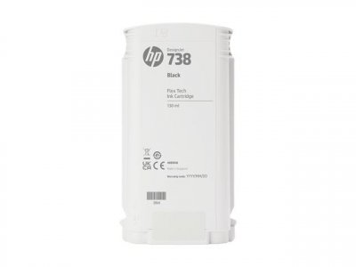 HP Ink 738 130-ml black designjet ink 0196068358853